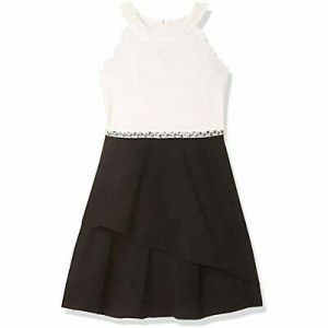 Speechless Girls&#039; Sleeveless Tiered Fit & Flare Dress, Ivory, Size 14, $68, NwT