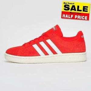 flowers shoes Adidas Grand Court Men&#039;s Classic Casual Retro Fashion Trainers Red B Grade
