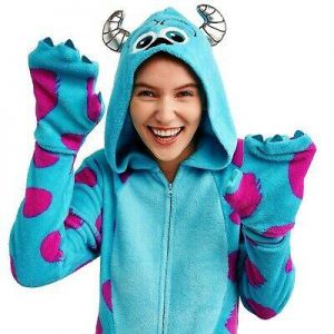 Sulley Monsters Inc Union Suit Size Medium Womens Costume One Piece Pajamas Mens