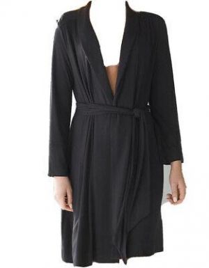 Women’s Soma Black Short Nightfall Robe Size L/XL