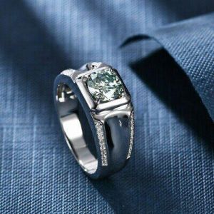 2.06 Ct Diamond Solitaire Engagement Classic Wedding Men&#039;s Ring 14K White Gold