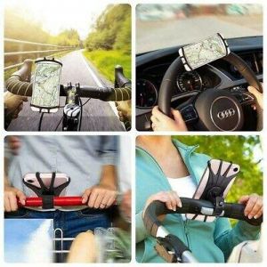 Bicycle Motorcycle MTB Bike Handlebar Silicone Mount Holder for Cell Phone GPS
