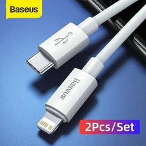 Baseus 2 Pack USB to Type-C Charger Cable PD Fast Charging Data Cord for iPhone