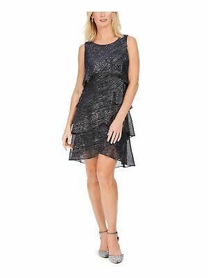 SLNY Black Short Sleeve Mini Dress 8