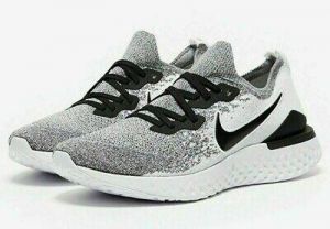 Nike Epic React Flyknit 2 Oreo Running Shoes BQ8928-101 Black White Men Sizes 7