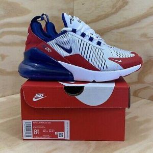 Nike Air Max 270 GS USA White Red Blue Youth Size 6.5Y Women’s Size 8